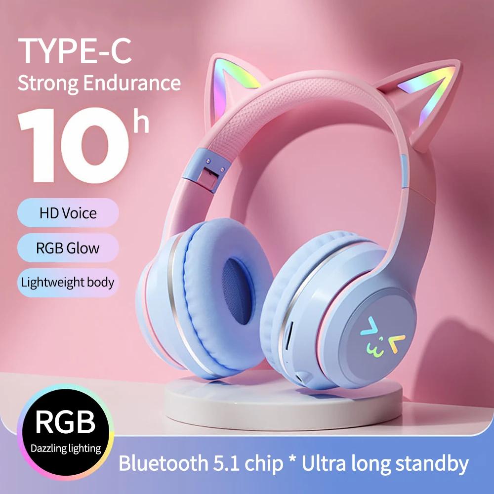 BT Cat LED Wireless On-Ear Headphones