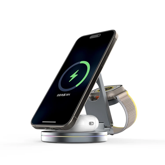 Foldable 3-in-1 Wireless Charging Station