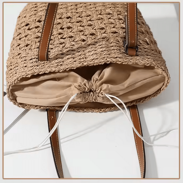 Sienna Tote – Handwoven Straw Bag with Leather Straps - Choices