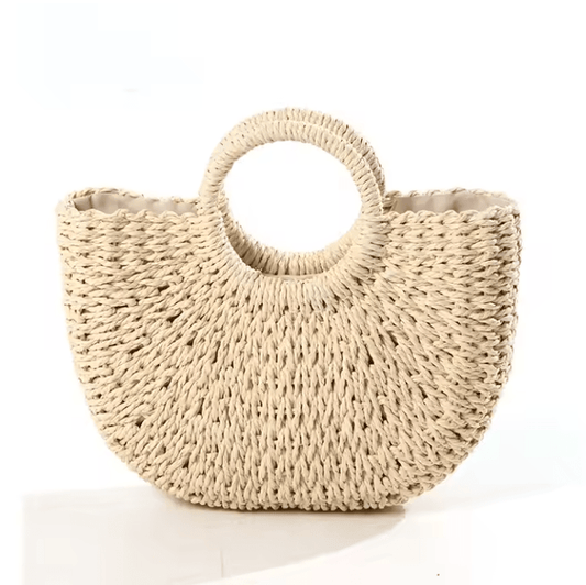 Zaya Tote – Handwoven Round Handle Straw Bag - Choices