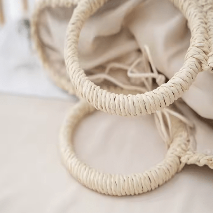 Zaya Tote – Handwoven Round Handle Straw Bag - Choices