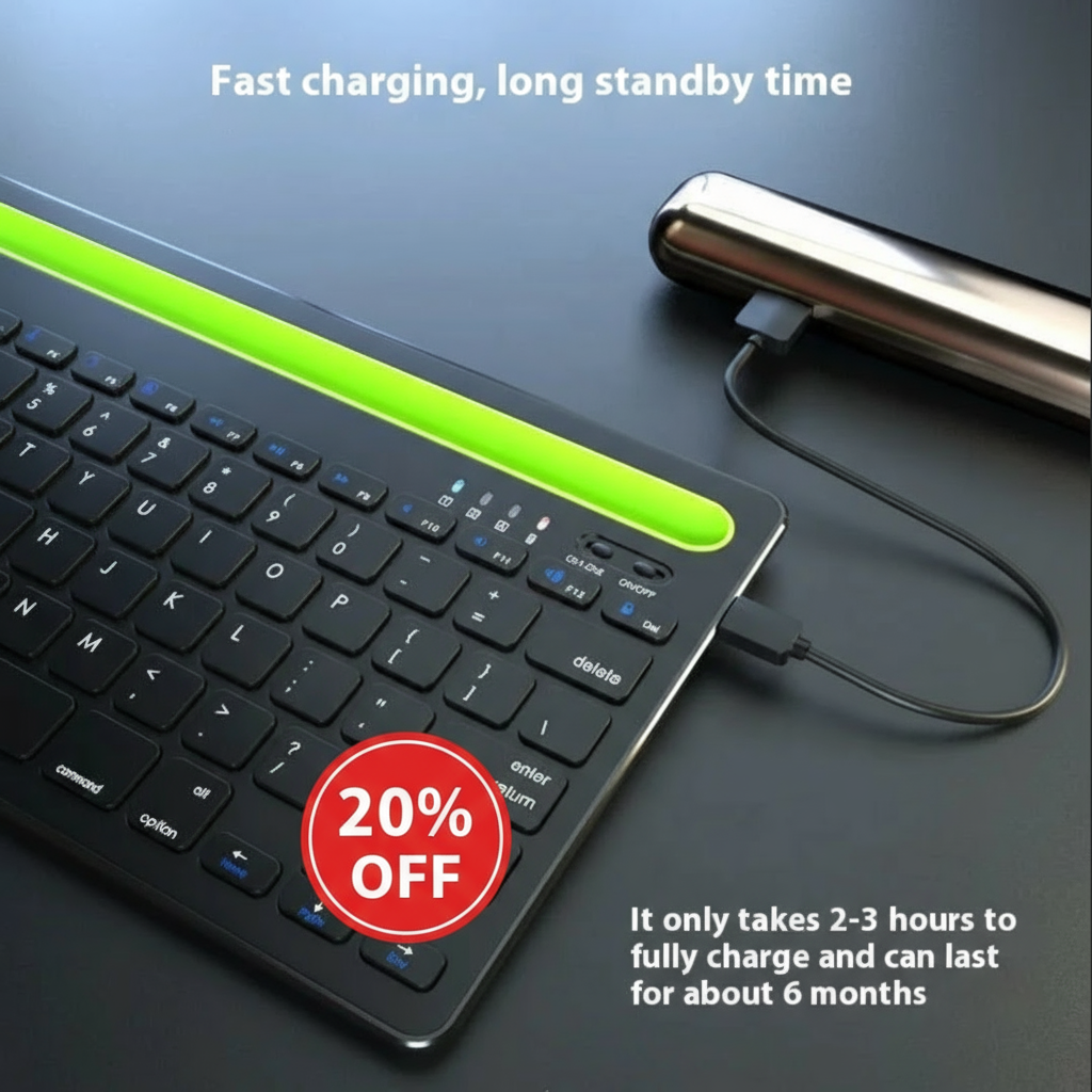 Wireless Keyboard with Card Slot