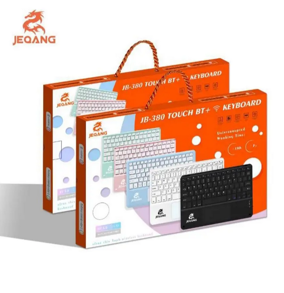 JEQANG keyboard packaging with images of keyboards on a white background